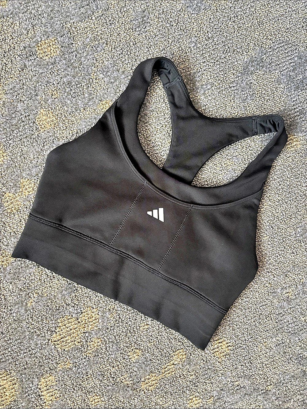 adidas PowerReact Training Medium Support Sports Bra Black